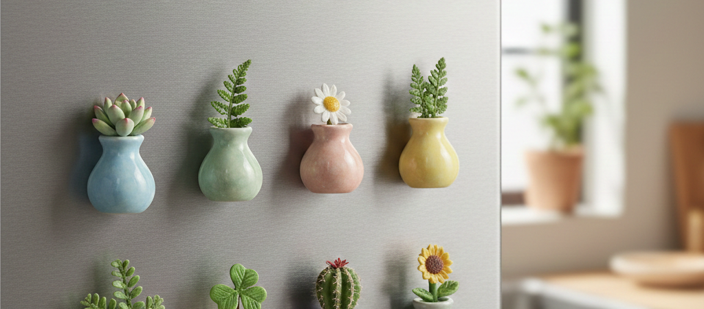 Spruce Up Your Space with Cute Mini Ceramic Vase Magnets