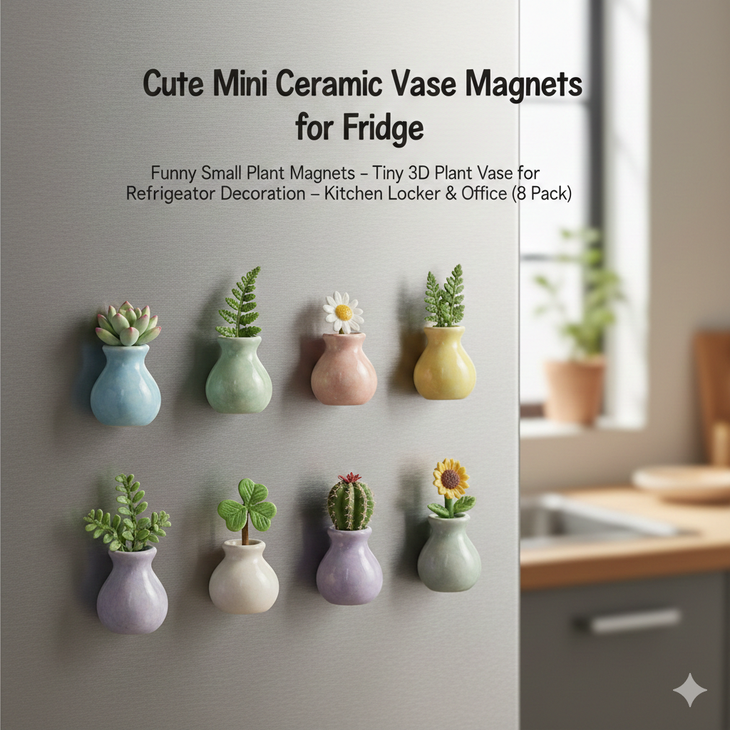 Spruce Up Your Space with Cute Mini Ceramic Vase Magnets